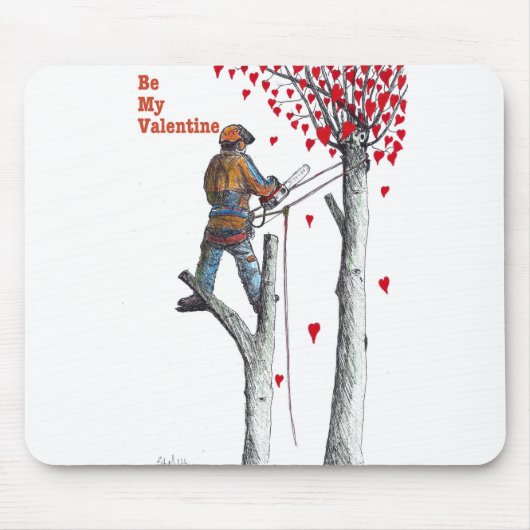 Boomchirurg Arborist Valentijn Card Muismat (Voorkant)