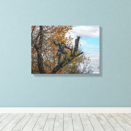 Boomchirurg Canvas Afdruk (Insitu (Houten vloer))