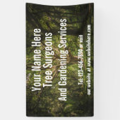 Boomchirurg en tuinbouw spandoek (Verticaal)