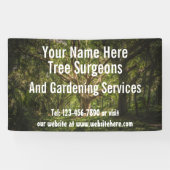 Boomchirurg en tuinbouw spandoek (Horizontaal)