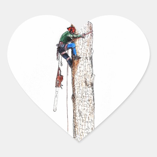 Boomchirurg Hart Sticker (Voorkant)