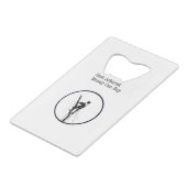 Boomchirurg in de boorgansoren creditkaart flessenopener (Voorkant Gekanteld)