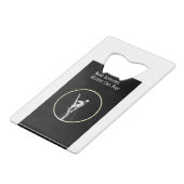 Boomchirurg in de boorgansoren creditkaart flessenopener (Achterkant Gekanteld)