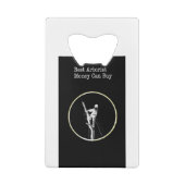 Boomchirurg in de boorgansoren creditkaart flessenopener (Achterkant)