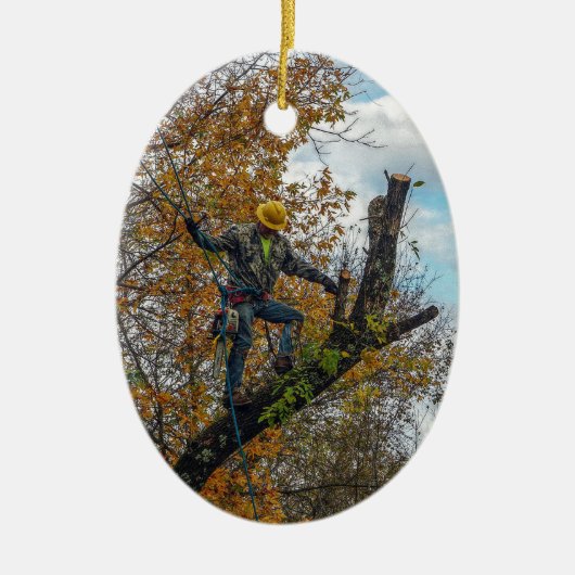 Boomchirurg Keramisch Ornament (Voorkant)