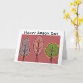 boomdag _3 bomen kaart (Gele Bloem)