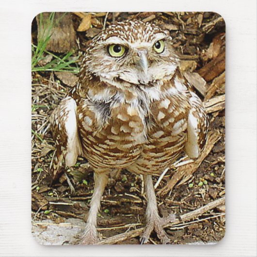 Boomende Owl Mousepad Muismat (Voorkant)