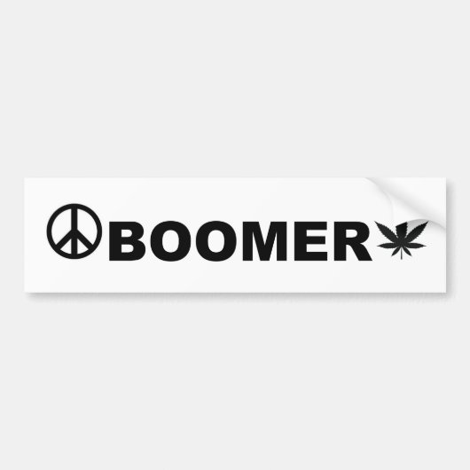 BOOMER-Bumpersticker Bumpersticker (Voorkant)