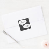 boomer geen waardigheids grap vierkante sticker (Envelop)