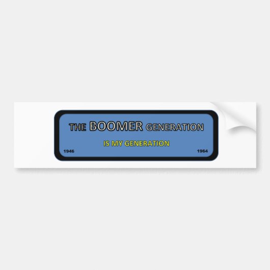 BOOMER-generatie bumper/venster sticker (Voorkant)