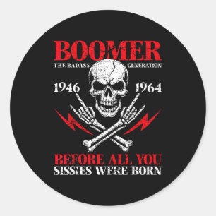 Boomer-generatie slecht voor al jullie slapjanusse ronde sticker
