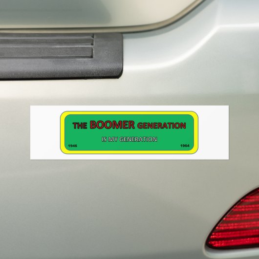 BOOMER-generatie sticker Bumper/venster (Op auto)