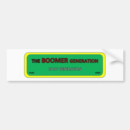 BOOMER-generatie sticker Bumper/venster (Voorkant)