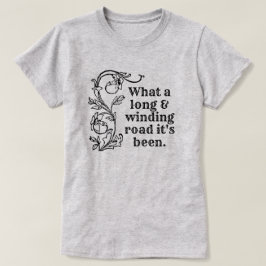 Boomer lange en kronkelende weg t-shirt