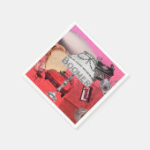 BOOMER Nostalgic Collage Paper Party Servet (Hoek)