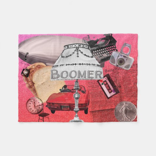BOOMER Nostalgic Fleece Deken (Voorkant (Horizontaal))
