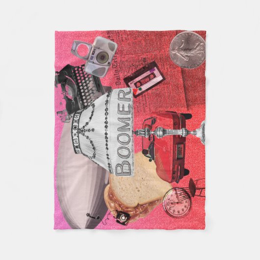 BOOMER Nostalgic Fleece Deken (Voorkant)