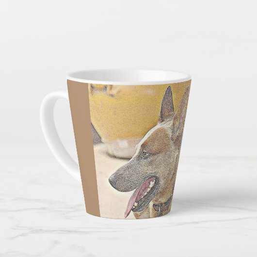 Boomer Red Heeler Latte Mok (Linkerhoek)