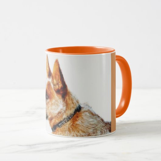 "Boomer" Red Heeler Two Tone Mok (Voorkant rechts)