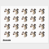 Boomer Squirrel Ronde Sticker (Vel)