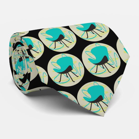 Boomer Stropdas - Retro Lounge-stoel Fifties Strop (Opgerold)