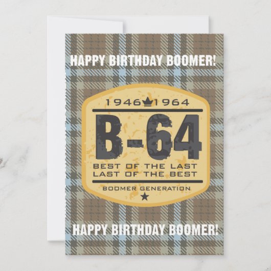 Boomer verjaardagsuitnodiging kaart (Voorkant)
