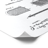 Boomerang 1893 Whitepaper over patentkunst Poster (Hoek)