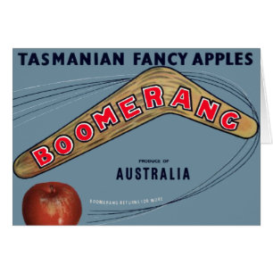 Boomerang Apples -  etiket voor fruitkratten