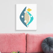 Boomerang Arc Mid Century 11 "x 14" gewikkeld doek Canvas Afdruk (Insitu (Woonkamer))