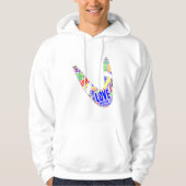 Boomerang Basic Liefde Dankbaarheid Waardering Hoodie (Voorkant)