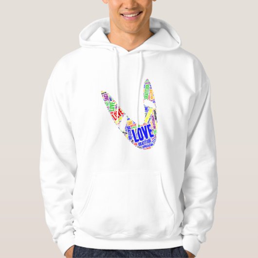 Boomerang Basic Liefde Dankbaarheid Waardering Hoodie (Voorkant)