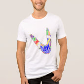 Boomerang Basic Liefde Dankbaarheid Waardering Tri-Blend Shirt (Voorkant)