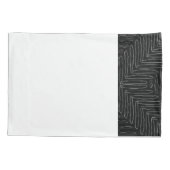 Boomerang Black en White Tribal Kussensloop (Achterkant-Links)