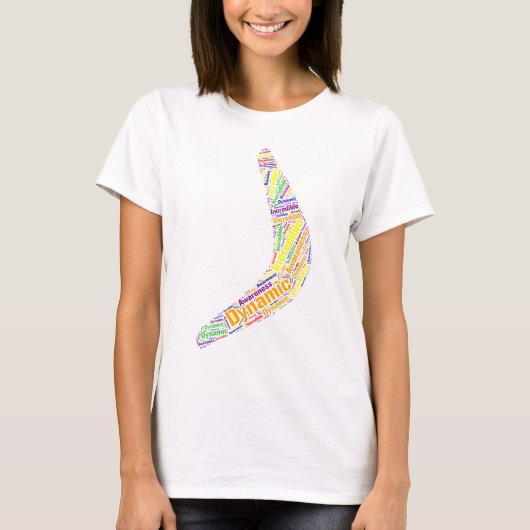 Boomerang Dynamisch, Ongelofelijk, Bewustzijn T-shirt (Voorkant)