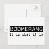 Boomerang Het is Briefkaart (Voorkant / Achterkant)