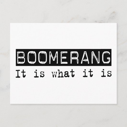 Boomerang Het is Briefkaart (Voorkant)
