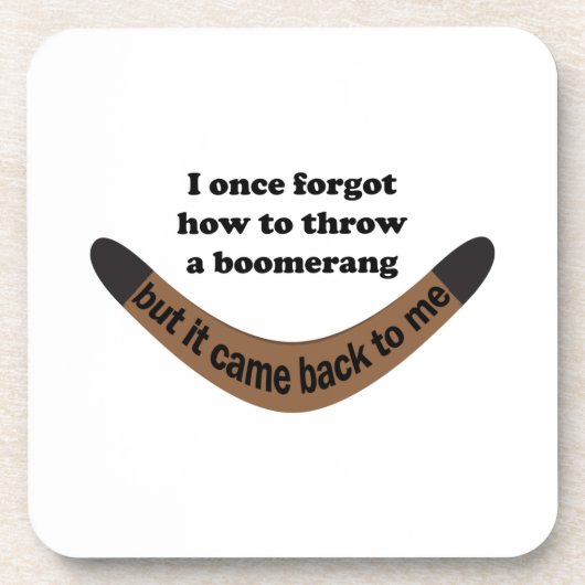 Boomerang Joke Bier Onderzetter (Voorkant)
