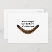 Boomerang Joke Briefkaart (Voorkant / Achterkant)