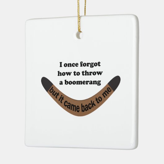 Boomerang Joke Keramisch Ornament (Links)