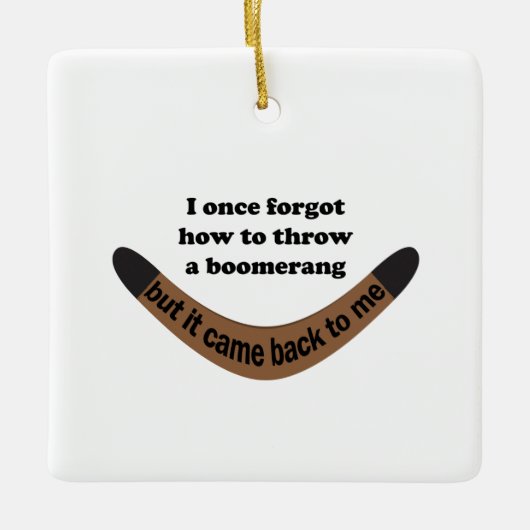 Boomerang Joke Keramisch Ornament (Voorkant)