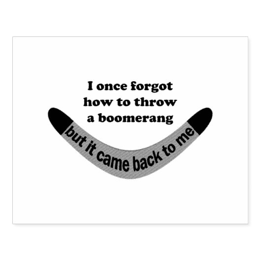 Boomerang Joke Rubberstempel (Afrduk)