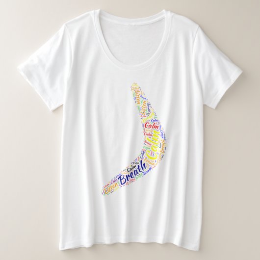 Boomerang Kalm, Adem, Luister Grote Maat T-shirt (Design voorkant)
