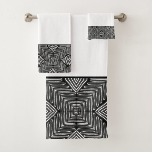 Boomerang Mudcloth Bath Towel Set Bad Handdoek (Insitu)
