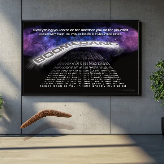 Boomerang Poster – Karma & Energie Reflectiemuur