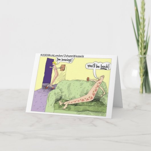 Boomerang Relagionships Funny Cartoon Gifts & T -  Kaart (Voorkant)