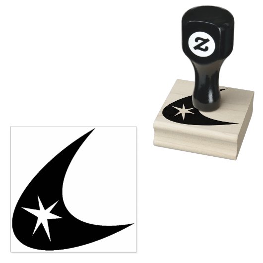Boomerang & Star Rubberstempel (Gestempeld)