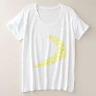 Boomerang Stop, adem, luister Grote Maat T-shirt