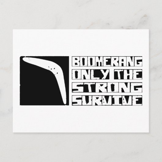 Boomerang Survive Briefkaart (Voorkant)