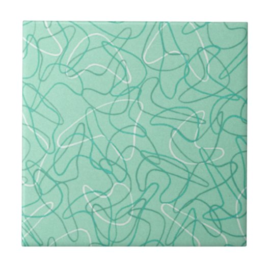 Boomerang Tile - Jade Green Tegeltje (Voorkant)