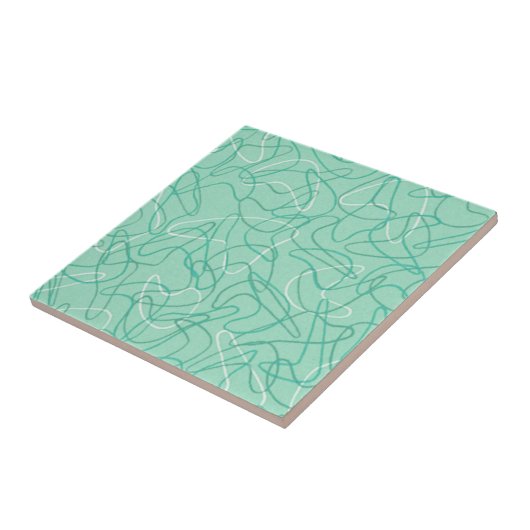Boomerang Tile - Jade Green Tegeltje (Zijkant)